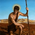 Alberto Lipari - San Giovanni nel deserto - olio su pannello - cm 35x50 - 2021